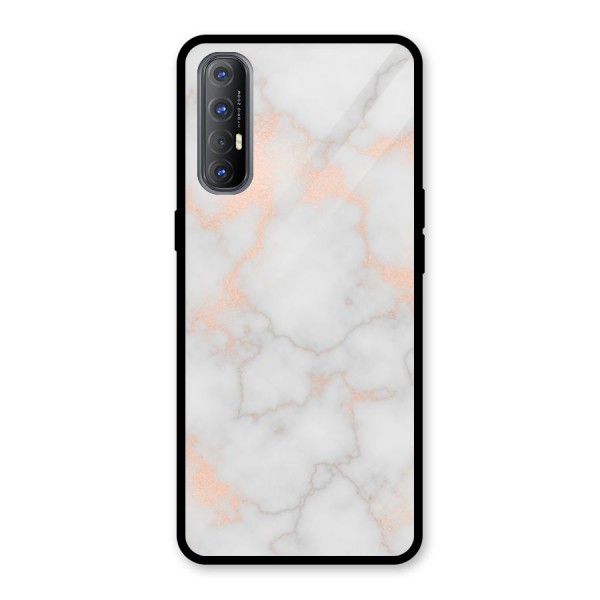 RoseGold Marble Glass Back Case for Oppo Reno3 Pro