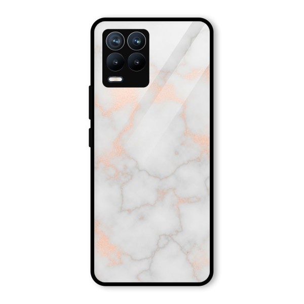 RoseGold Marble Glass Back Case for Realme 8 Pro