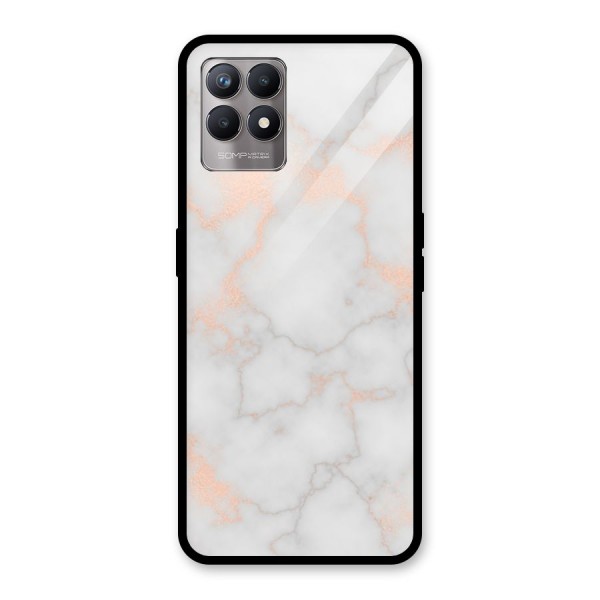 RoseGold Marble Glass Back Case for Realme 8i