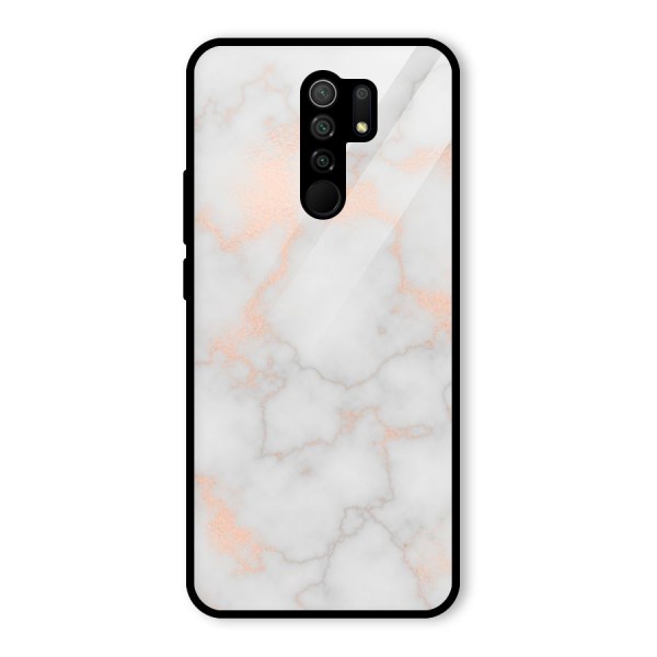 RoseGold Marble Glass Back Case for Redmi 9 Prime