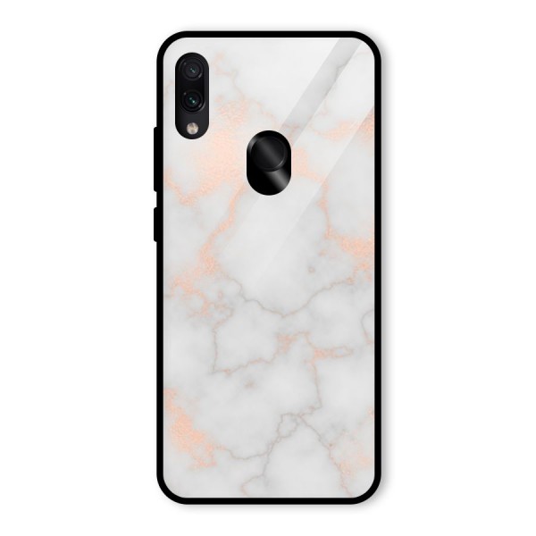 RoseGold Marble Glass Back Case for Redmi Note 7