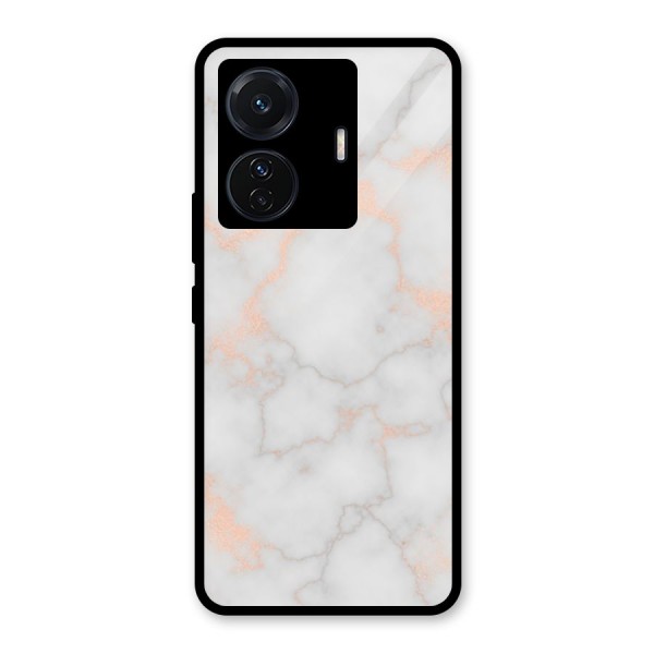 RoseGold Marble Glass Back Case for Vivo T1 Pro