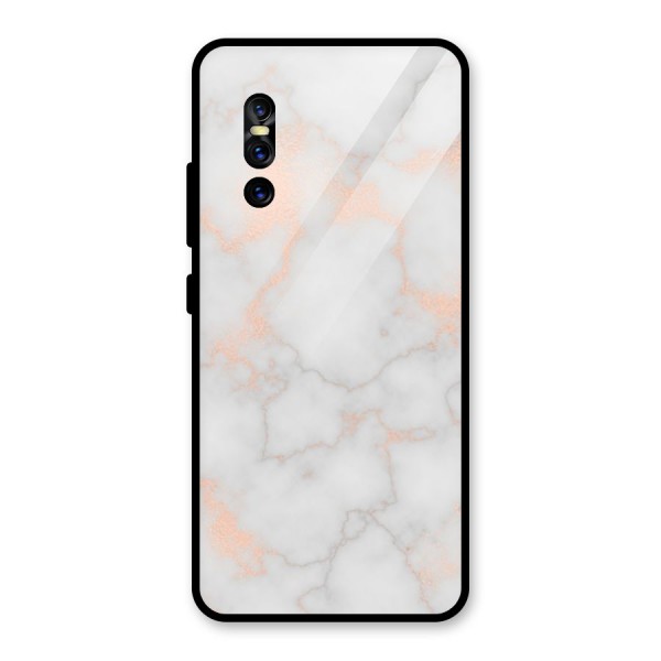 RoseGold Marble Glass Back Case for Vivo V15 Pro