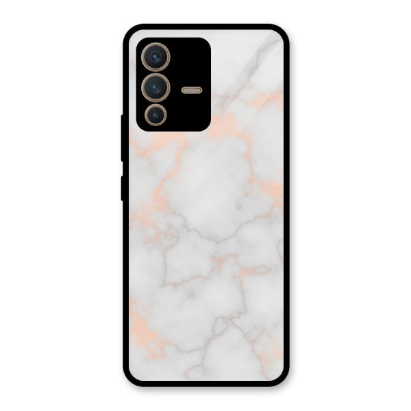 RoseGold Marble Glass Back Case for Vivo V23 5G