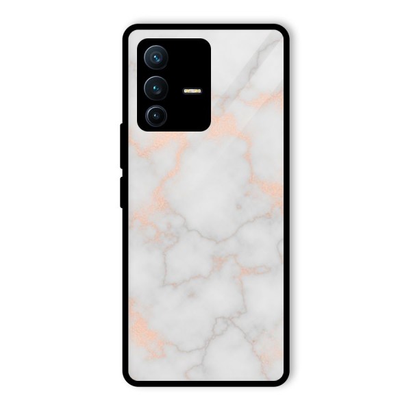 RoseGold Marble Glass Back Case for Vivo V23 Pro