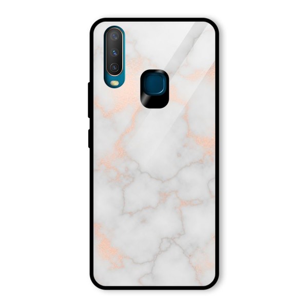 RoseGold Marble Glass Back Case for Vivo Y12