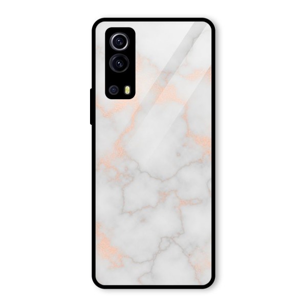 RoseGold Marble Glass Back Case for Vivo iQOO Z3