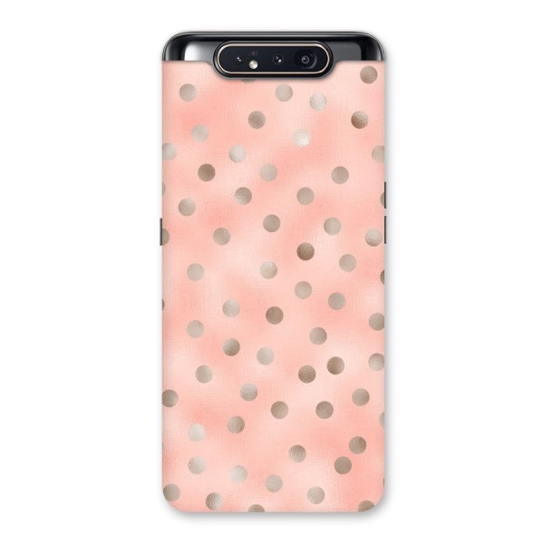 RoseGold Polka Dots Back Case for Galaxy A80