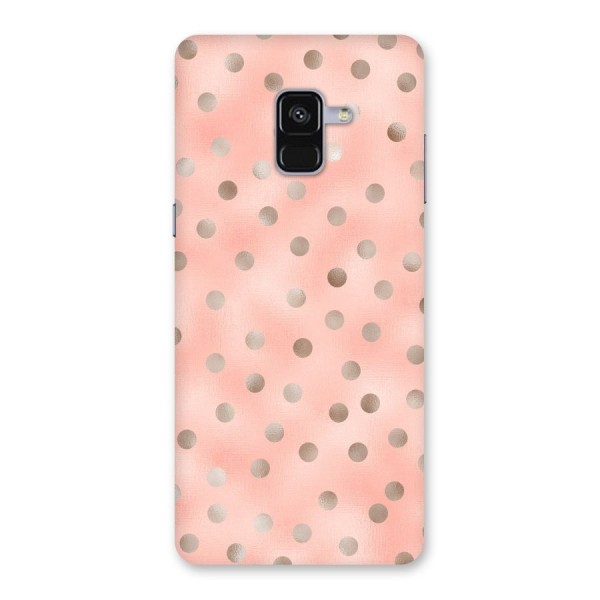 RoseGold Polka Dots Back Case for Galaxy A8 Plus