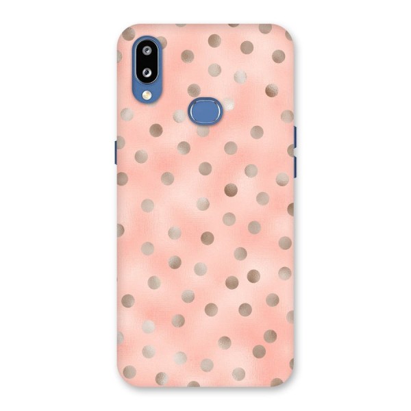 RoseGold Polka Dots Back Case for Galaxy M01s