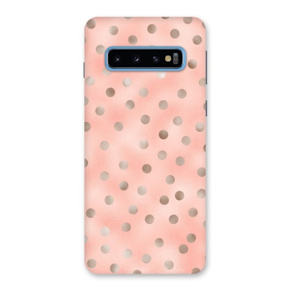 RoseGold Polka Dots Back Case for Galaxy S10