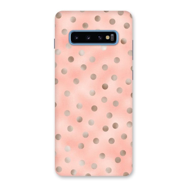 RoseGold Polka Dots Back Case for Galaxy S10 Plus