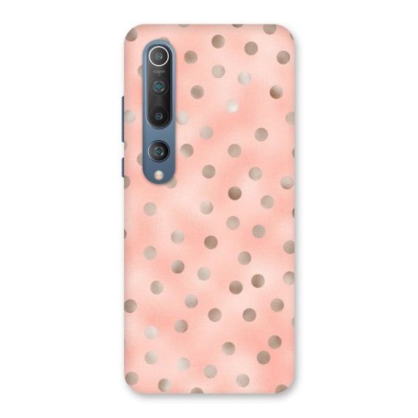 RoseGold Polka Dots Back Case for Mi 10