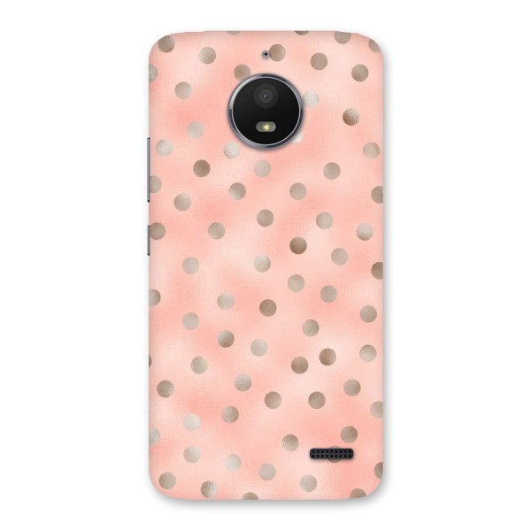 RoseGold Polka Dots Back Case for Moto E4