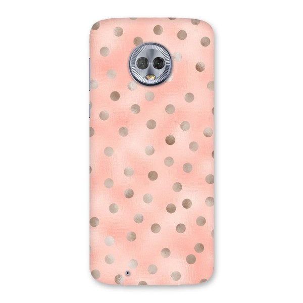 RoseGold Polka Dots Back Case for Moto G6