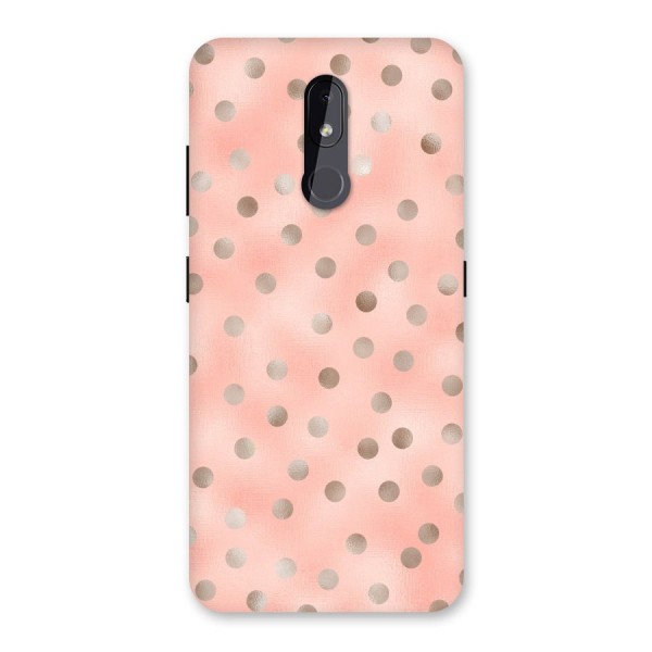 RoseGold Polka Dots Back Case for Nokia 3.2