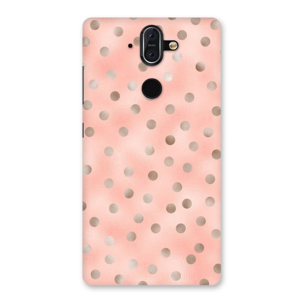 RoseGold Polka Dots Back Case for Nokia 8 Sirocco