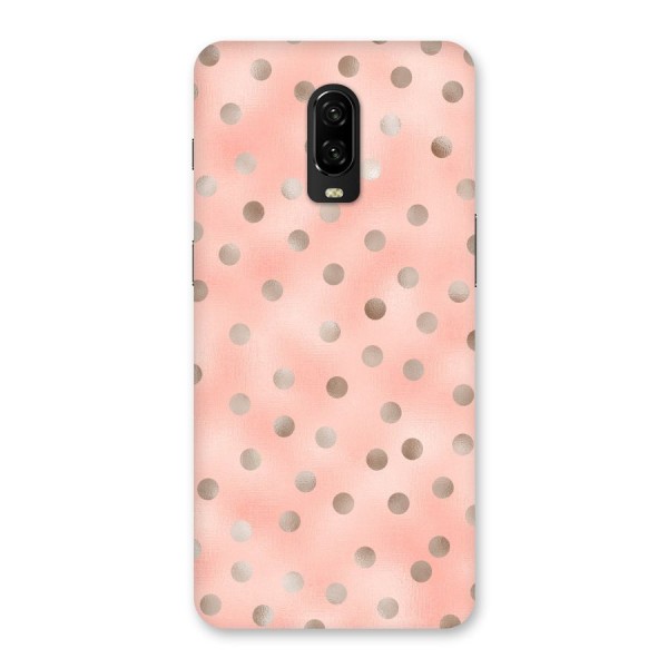 RoseGold Polka Dots Back Case for OnePlus 6T