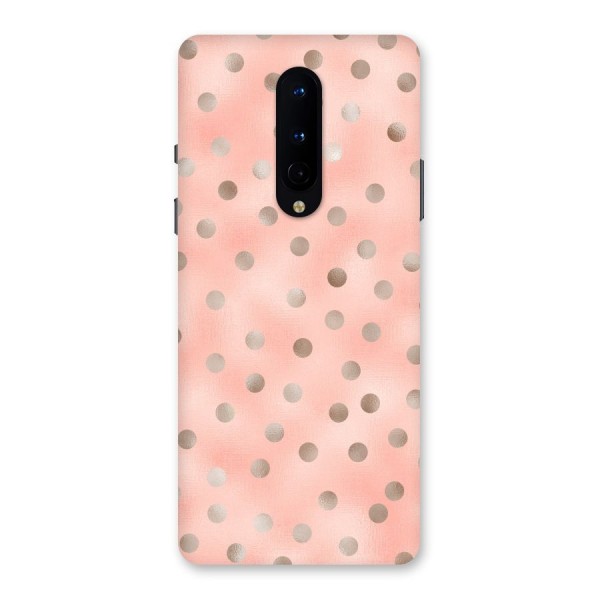 RoseGold Polka Dots Back Case for OnePlus 8