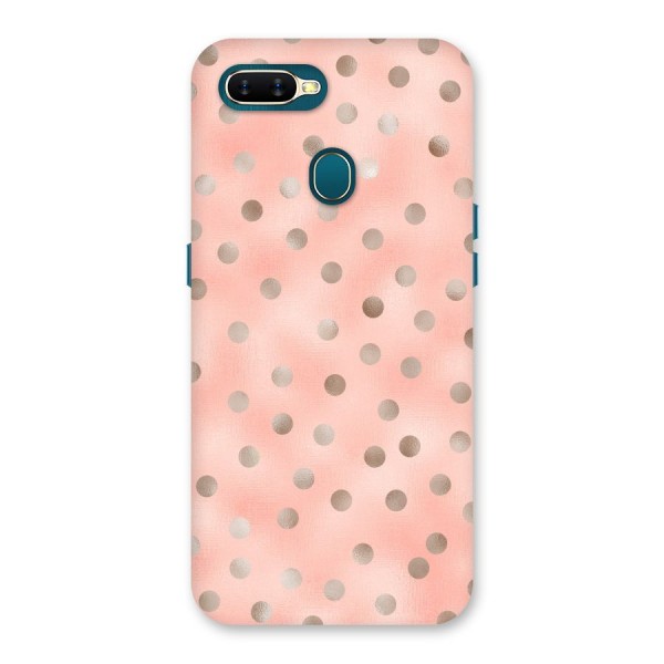 RoseGold Polka Dots Back Case for Oppo A12