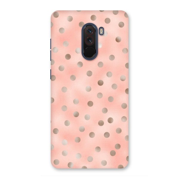 RoseGold Polka Dots Back Case for Poco F1