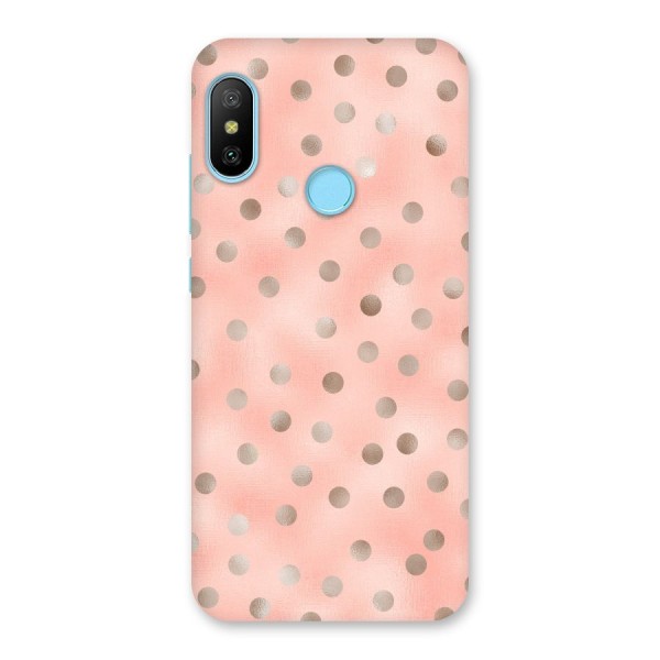 RoseGold Polka Dots Back Case for Redmi 6 Pro