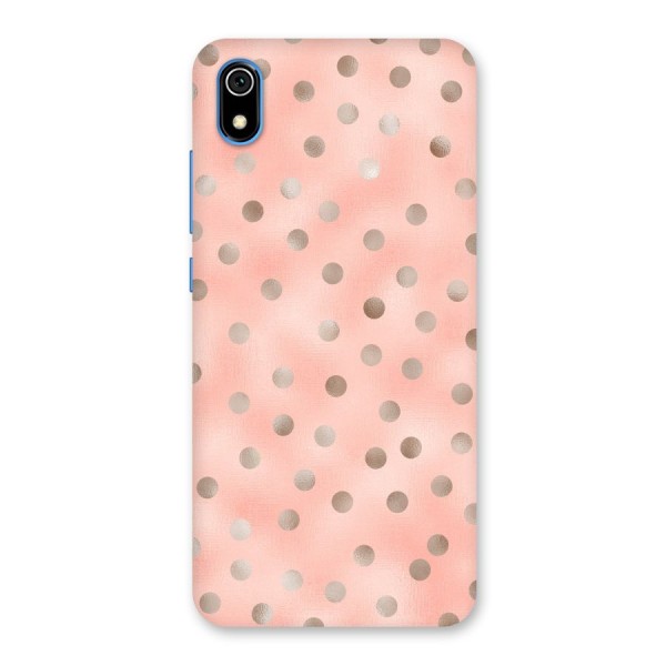 RoseGold Polka Dots Back Case for Redmi 7A