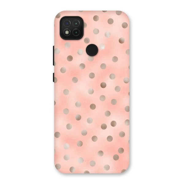 RoseGold Polka Dots Back Case for Redmi 9C