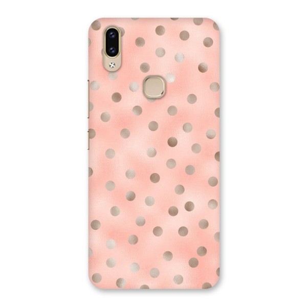 RoseGold Polka Dots Back Case for Vivo V9