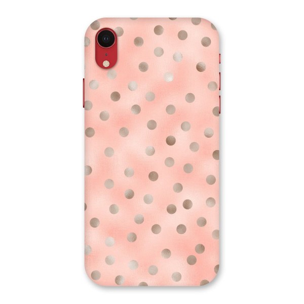 RoseGold Polka Dots Back Case for iPhone XR