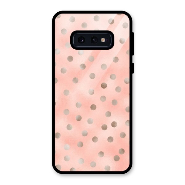 RoseGold Polka Dots Glass Back Case for Galaxy S10e