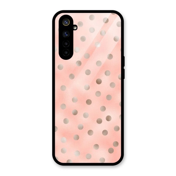 RoseGold Polka Dots Glass Back Case for Realme 6