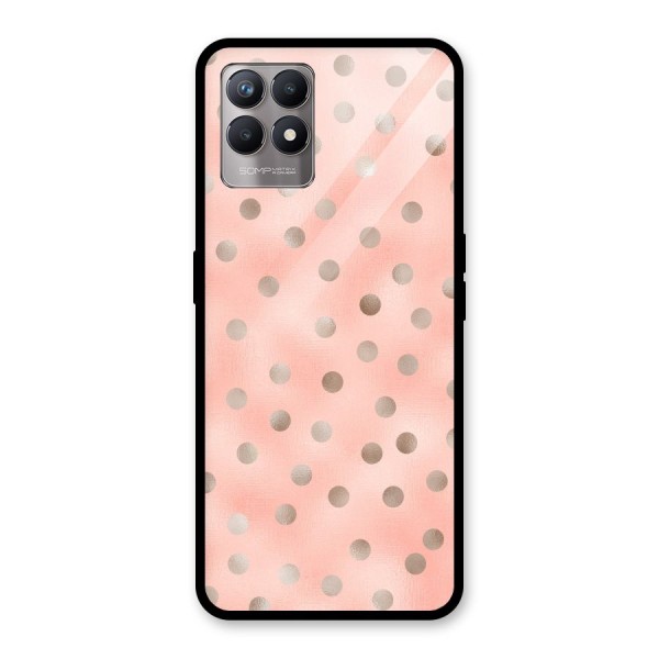 RoseGold Polka Dots Glass Back Case for Realme 8i