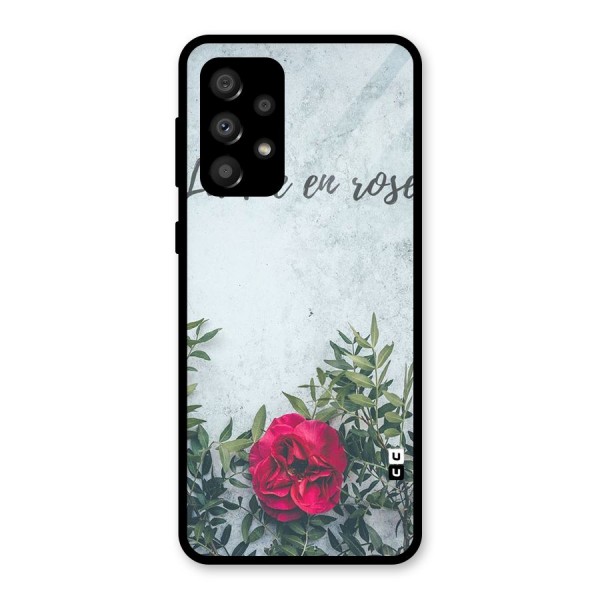 Rose Life Glass Back Case for Galaxy A32