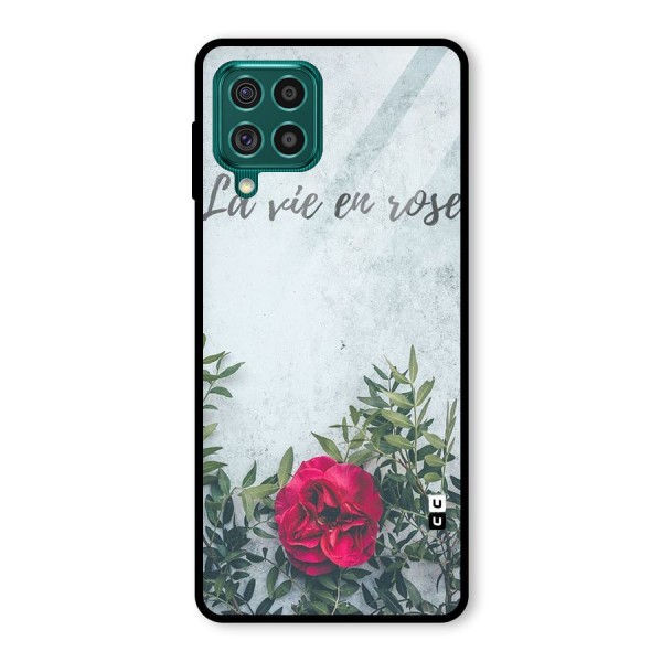 Rose Life Glass Back Case for Galaxy F62