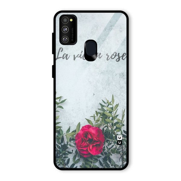 Rose Life Glass Back Case for Galaxy M21