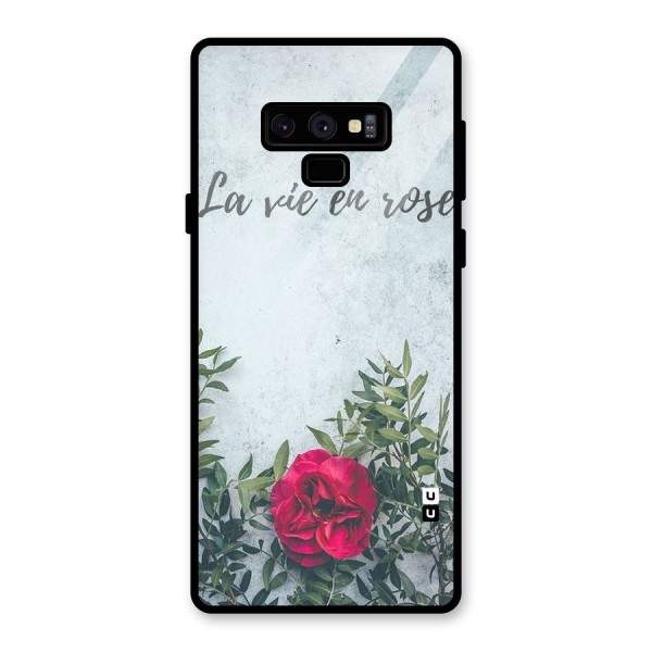 Rose Life Glass Back Case for Galaxy Note 9