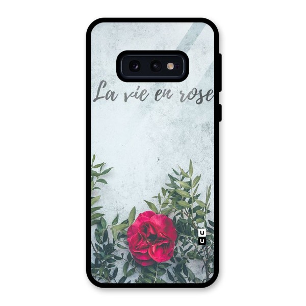 Rose Life Glass Back Case for Galaxy S10e