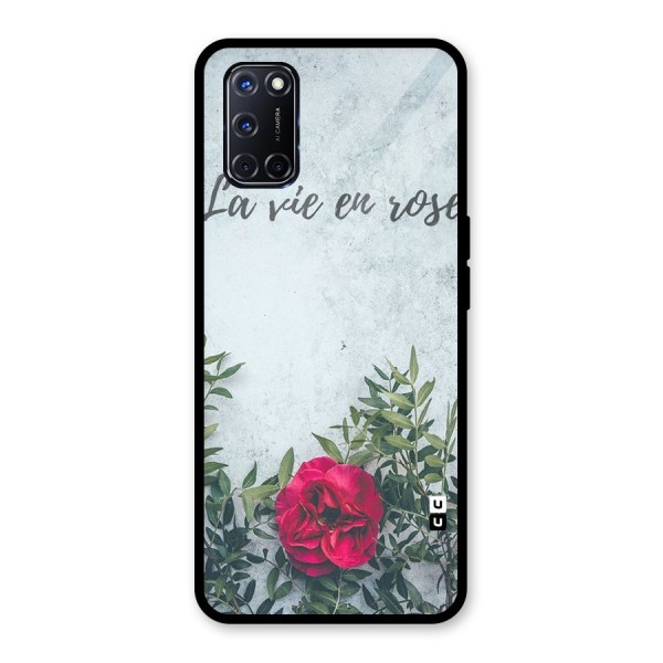 Rose Life Glass Back Case for Oppo A52