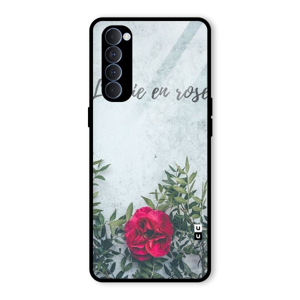 Rose Life Glass Back Case for Oppo Reno4 Pro