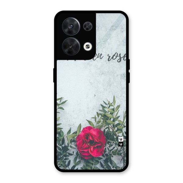 Rose Life Glass Back Case for Oppo Reno8 5G