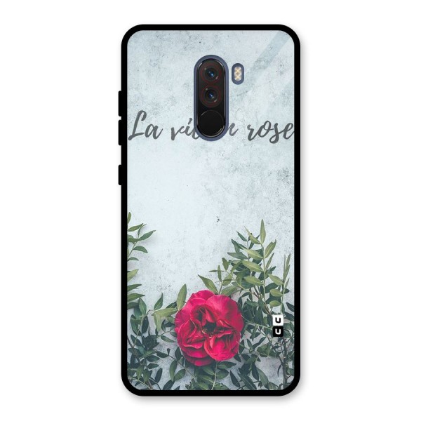 Rose Life Glass Back Case for Poco F1