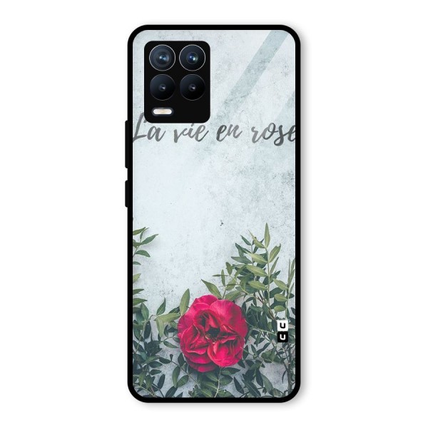 Rose Life Glass Back Case for Realme 8 Pro