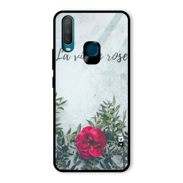 Rose Life Glass Back Case for Vivo Y12