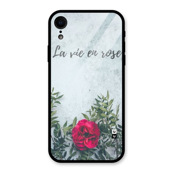 Rose Life Glass Back Case for XR