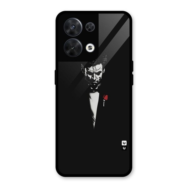 Rose Man Glass Back Case for Oppo Reno8 5G