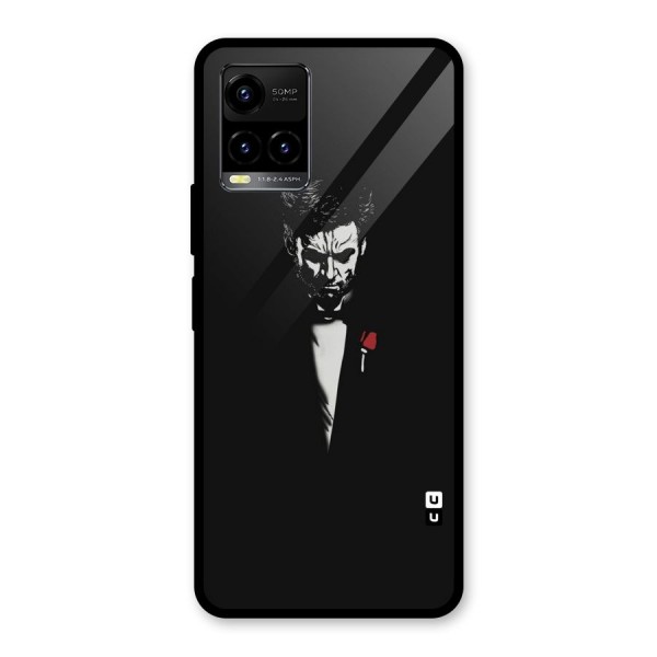 Rose Man Glass Back Case for Vivo Y21G