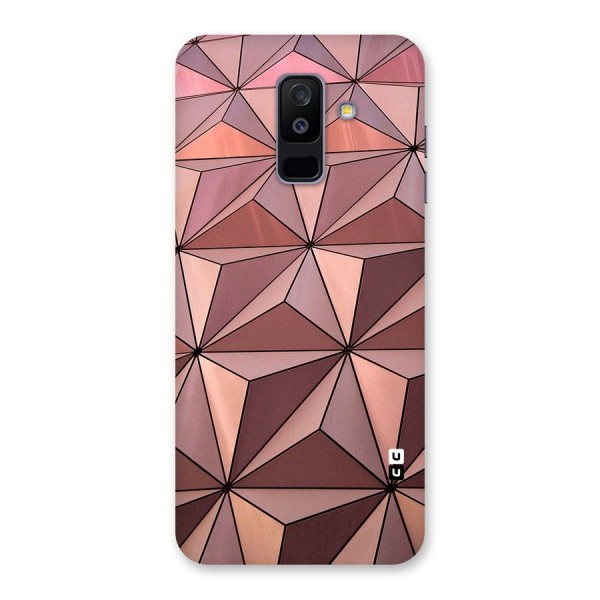 Rosegold Abstract Shapes Back Case for Galaxy A6 Plus