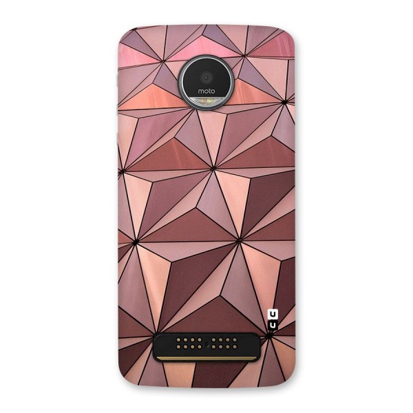 Rosegold Abstract Shapes Back Case for Moto Z Play