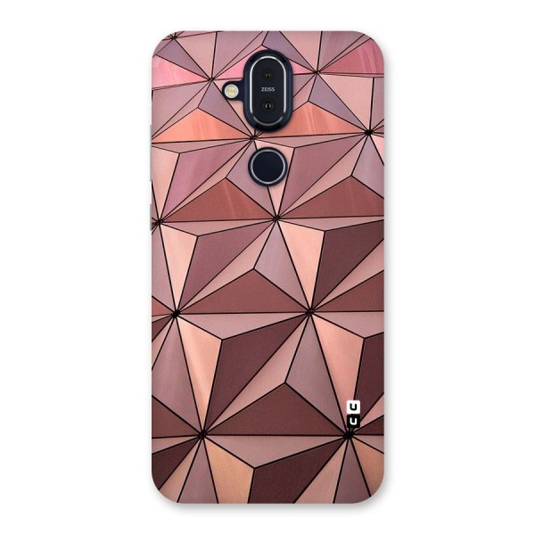 Rosegold Abstract Shapes Back Case for Nokia 8.1